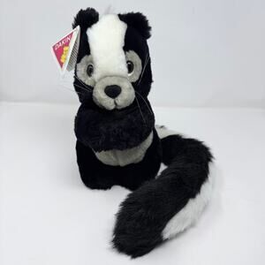 Vtg 1993 Dakin Fuzzy Tail Skunk 11" Plush Stuffed Animal Toy 16" Long Tail 05319